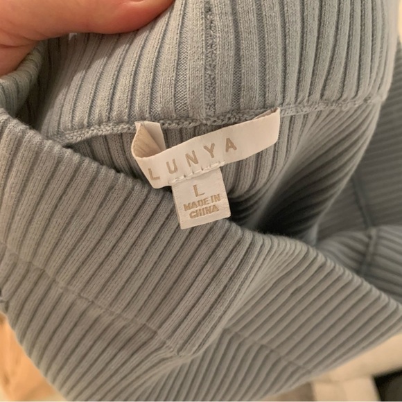 NWOT LUNYA Cozy Cotton Silk Ribbed Bike Short and Tank Top - Picture 10 of 14